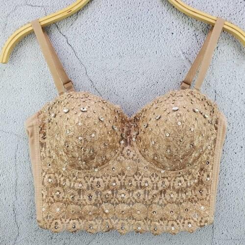 Sexy Stage Costume Women Nude Rhinestone Tube Vest Top Jazz Clothing Nightclub Bar Singer Dj Ds Rave Performance Wear DT2352