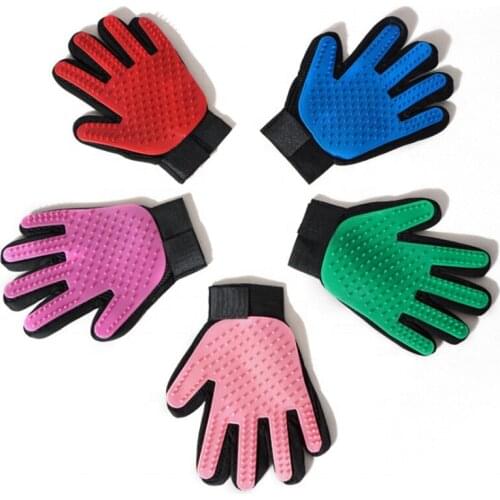 Gentle Deshedding Brush Glove remover pet Cleaning Brush