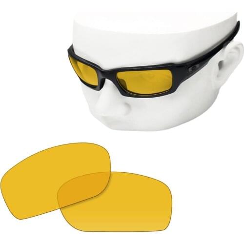 OOWLIT Replacement Lenses of HD Yellow for-Oakley Flak Jacket Sunglasses
