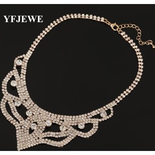 YFJEWE Wedding Star Jewelry Sale New Arrival Vintage Jewelry Rhinestone Chokers Big Necklaces & Pendants for Women Gift N329