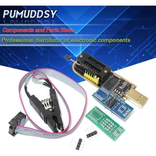 CH341A 24 25 Series EEPROM Flash BIOS USB Programmer Module + SOIC8 SOP8 Test Clip For EEPROM 93CXX / 25CXX / 24CXX