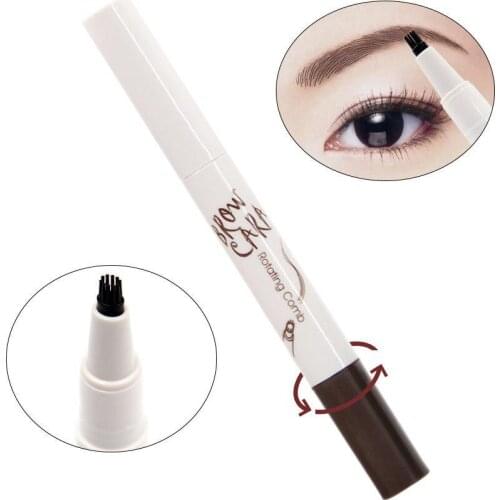Rotating Comb Eyebrow Pencil Music Flower Matte Eyebrow Pen Longlasting Eye Brow Waterproof 6 Colors makeup eyebrow tint
