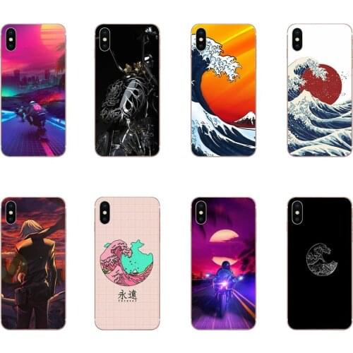 Japan Wave Art Moto For LG G7 ThinQ G5 G6 K50 Q60 K40 K8 Q7 2018 2017 V40 V30 V20 V10 Soft TPU New Fashion