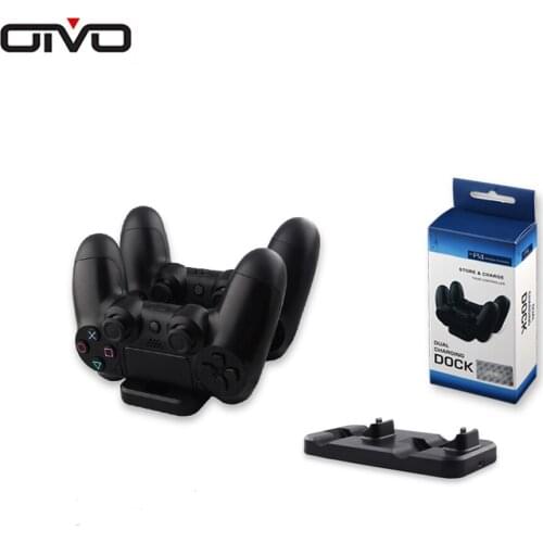 For PS4 / PS4 Slim /Pro Dual Charging Stand Station Controller Charger Dock Dual Charging Station for PS4 Wireless Controller
