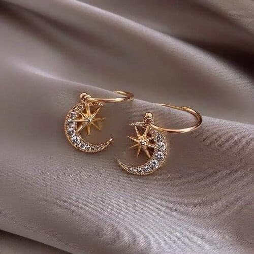 Korean Earrings Fashion Jewelry Moon Star Earrings Oorbellen Statement Earrings Brincos Earrings For Women Wholesale