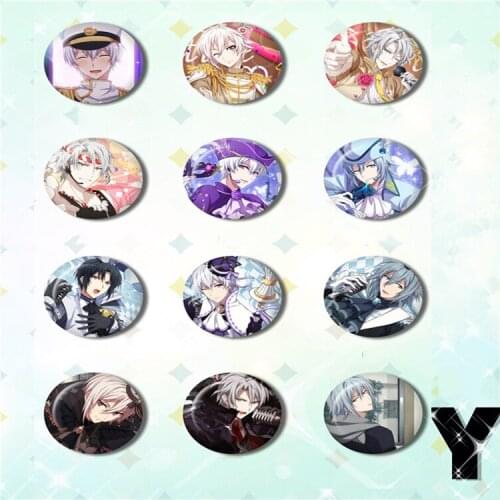 1pcs 58MM Anime Badge STARS IDOLiSH7 IZUMI IORI YAMATO SOGO NAGI TAMAKI Uniform Boys BADGE Badges Pins BROOCH