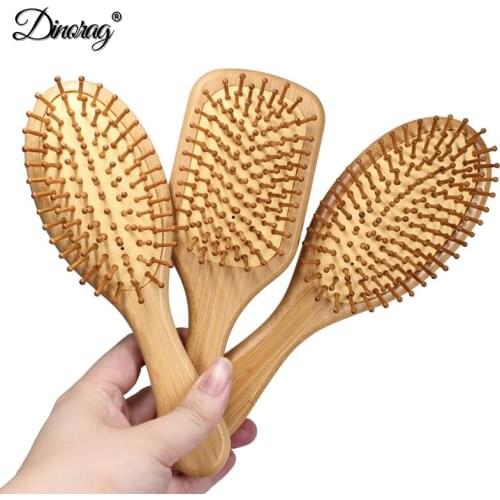 1PC Bamboo Comb Professional Healthy Airbag Anti-static Massage Brush Hairbrush Comb Scalp Hair High Quality Wood Comb