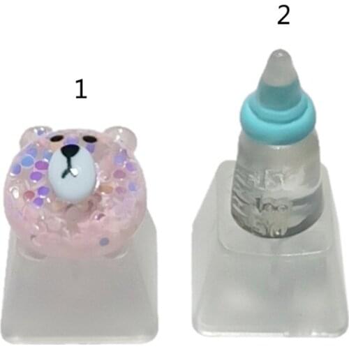 1Pc DIY ABS Custom Cartoon Anime Keycap Bottom Backlit Keycaps Gift For Cherry MX Mechanical Keyboard Key Cap R4 Height