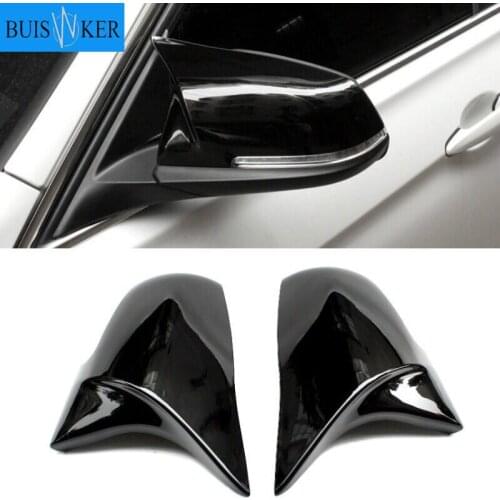 2pcs Mirror Covers Left Right Side Rearview Mirror Cover Cap For BMW 5 6 7 Series F10 F18 F11 F06 F07 F12 F13 F01 2014 2015 2016