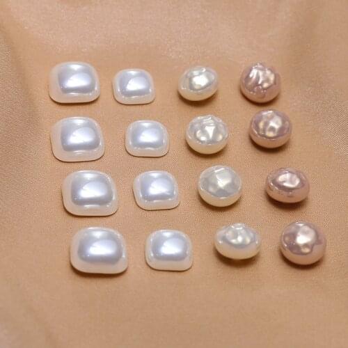 20pcs Vintage Shell beads color pearl half-hole shaped necklace accessories diy handmade jewelry earrings materials