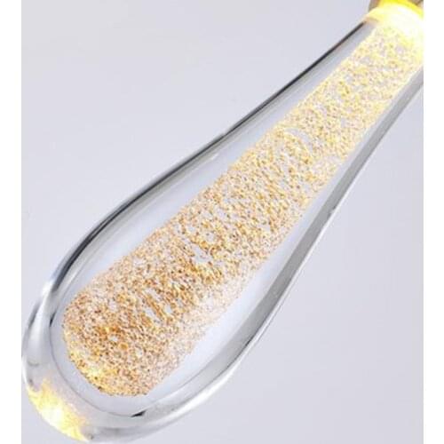 2019 Hot Designer LED Water Drop pendant light minimalist Scandinavian loft Crystal Hanging Lamp Creative Restaurant Light