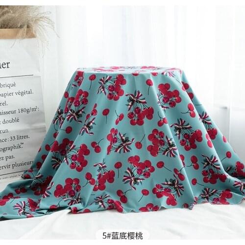 280g Vintage Cherry Cotton Printed Woven Sewing Fabric For Sewing Dress Or Pants TJ0371