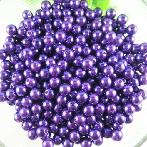 6mm 8mm 10mm 12mm 14mm Violet Round Imitation Plastic Pearl Beads for Jewelry Accessory Beads & Jewelry Making AS-33