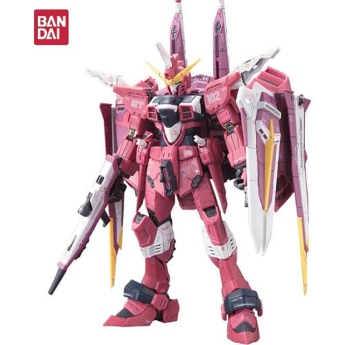 Bandai Assembled Gundam Anime Model RG 1/144 RG09 Justice Gundam Action Figure Robot Decoration Toy Gift
