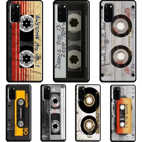 Vintage Cassette tape retro style Case For Samsung Galaxy S21 Ultra S20 FE Note 20 Ultra Note 9 10 S8 S9 S10 Plus S10e Cover