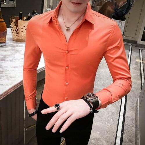 Black Grey White Green Long Sleeve Camisa Social Masculina Men Dress Designer Shirt Men Casual Slim Fit Shirts Sexy Unique Shirt