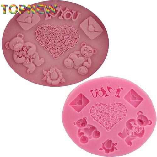 Cubs And Cordate Styling Chocolate Candy Silicone Mold DIY Cake Bakeware Cooking Tools 1959