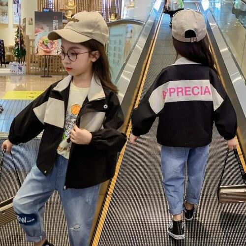 Kids Outwear Spring and Autumn New Childrens Clothing Baby Gilrs Windbreaker Fashion Jacket Top Casual Coat