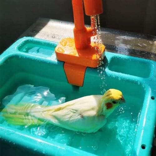 Pretty Better Parrot Perch Shower Pet Bird Bath Cage Basin Parrot Bath Basin Parrot Shower Bowl Birds Accessories Parrot Toy