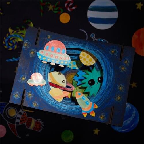 DIY Vast Starry Sky Craft Toys For Children Lovely Dinosaur Children Handmade DIY Crafts For Kids Interactive Educational Toys