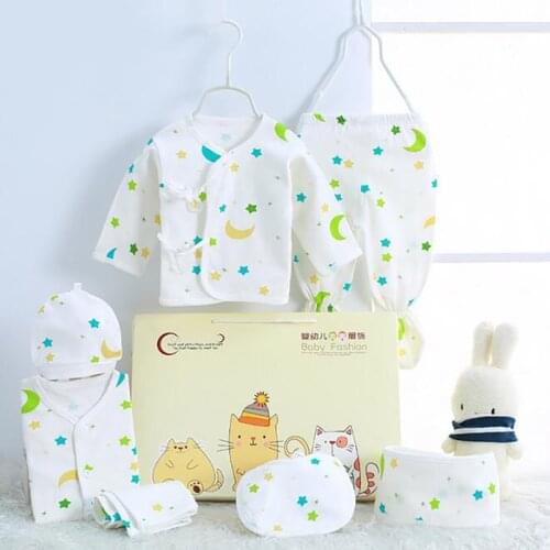 0-3 Months Infant Clothing Set Cotton Newborn Boys Clothes Baby Underwear for Girls Print New Born Baby Girl Suits