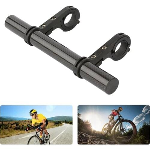 Bicycle Handlebar Extended Bracket Bike Headlight Mount Bar Computer Holder Lantern Lamp Support Rack Alloy Fiber Stand Dropship