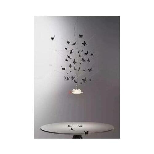 Butterfly chandelier art restaurant bar window modelling shop decoration art center personality creative chandelier led