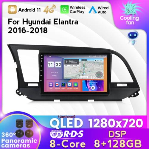 MEKEDE IPS 6GB+128GB DSP Android11 Car Radio Multimedia Player for Hyundai Elantra 2018-2020 GPS Navigation Carplay Auto WIFI BT