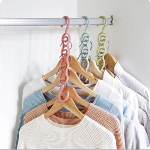 Multifunction Circle Clothes Hanger Clothes Drying Rack Plastic Scarf Hangers for clothes Layer Storage Racks Wardrobe
