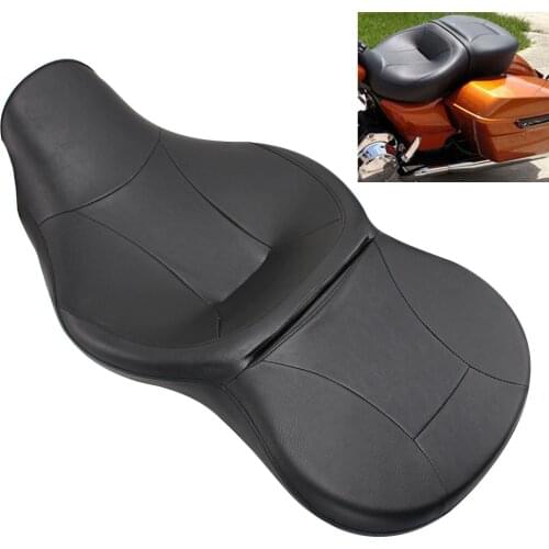 Motorcycle Hammock Rider Passenger Touring Seat Two-Up Seat For Harley Touring Ultra Street Electra Tri Glides Road King CVO