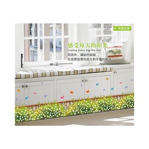 Can remove the transparent film The fence flowers and plants The line that play a base household adornment wall stickers AY7232