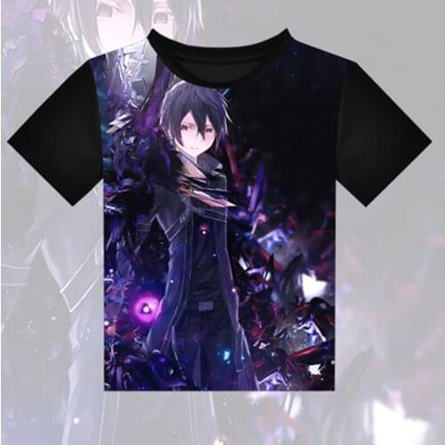 Sword Art Online T shirt Anime SAO Kirigaya Kazuto Yuuki Asuna Cosplay T-shirts Asada Shino Konno Yuuki Tops women Men Tees New