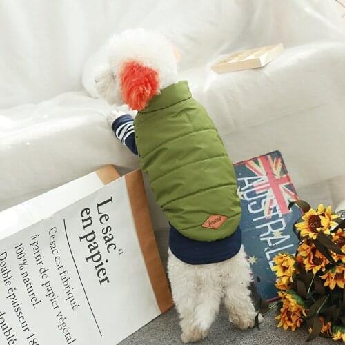 New Products Pet Products Pet Treasure Dog Clothes Fall Winter Cotton Vest Thicken Dog Clothes Latest Style