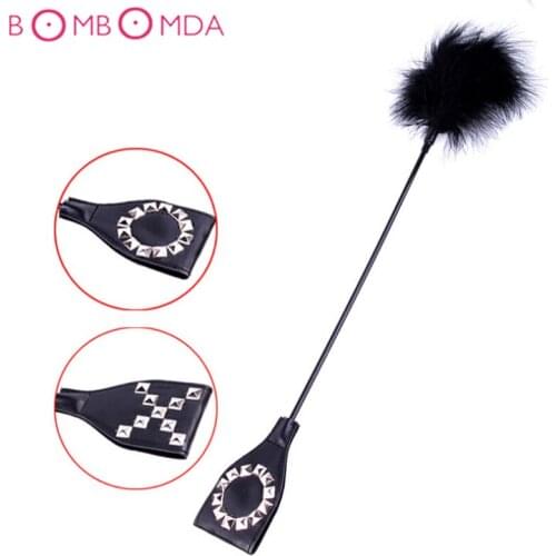 Feather Slave Spanking Paddle Sex Whip Flirt Clit Breast Nipple Fetish Flogger Bitch Sex Toys For Couple Sex Adult Games Cosplay