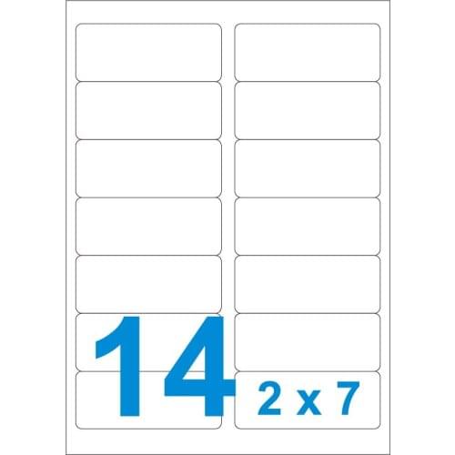 Retail 420Pcs/Lot 9.8*3.81cm The Rouned Square Self-Adhesive Sticker Label A4 Kraft Paper Printed Paper Fit Laser Inkjet Printer