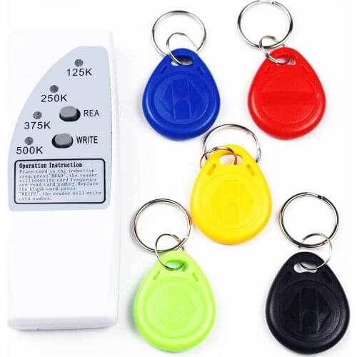 Handheld Rfid Card Reader Writer 125KHz Copier Duplicator ID Tags Programmer With Light Indicator EM4305 T5577 Key Card Keyfob