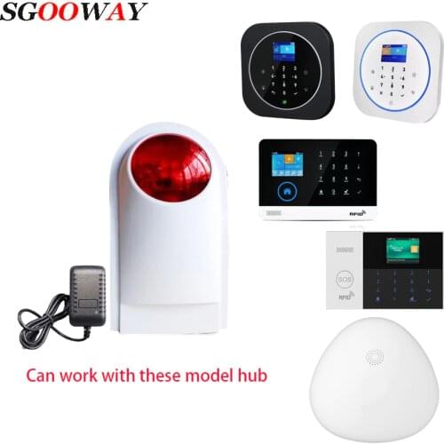 Sgooway Wireless Flashing Siren Alarm Flash Horn Red Light Strobe Siren suit for Our Alarm System Wireless Siren