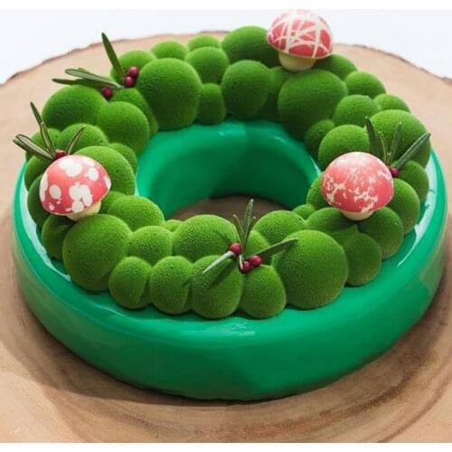 SILIKOLOVE Round Cherry Bubble Cake Molds Silicone Mold Non-stick for Baking Brownie Chiffon Sponge Party Cakes