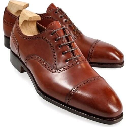 Solid Oxford Wedding Dress Formal Mens Shoes Best Genuine Leather Office Shoe Original Designer Business Man Shoes