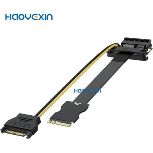 HYX M2 to pci-e3.0 extension m.2 WiFi A.E key extension pcie1x pcie riser Card Ribbon Extension Cable PCI-E 1x