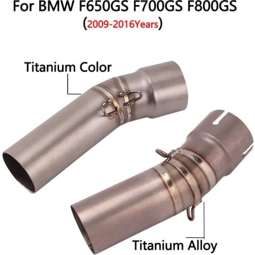 For 2009-2016 BMW F650GS F700GS F800GS Exhaust Pipe Motorcycle Titanium Alloy Mid Middle Link Pipe Slip On Middle F800R F800GT