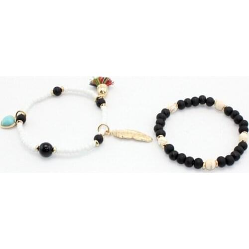 Selam 2019 Natural Stone Couple Bracelet for Women Men Girls Lovers Bracelets Fashion Jewelry Pulsera Bracelet 2 Pcs a Lot