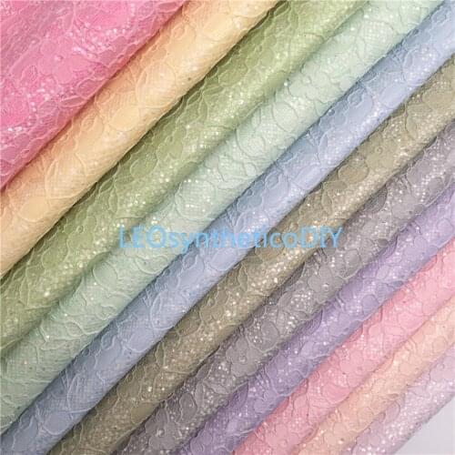 1PC 21X29CM Glitter Fabric, Lace Glitter Leather Sheets For Making Bows LEOsyntheticoDIY T409A