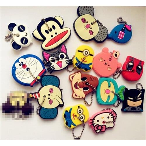 1pcs cartoon Silicone Protective key Case Cover For key Control Dust Cover Holder Organizer Home Accessories Supplies