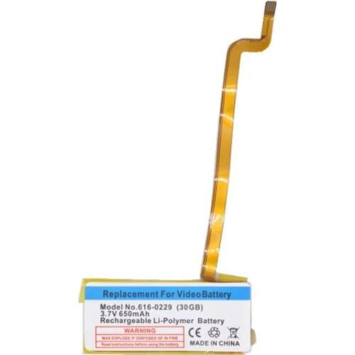 10pcs /lot New 650mAh 616-0229 Battery For ipod Classic gen 6th 7th 80GB 120GB Thin 160GB / ipod 5/5.5 gen 30 GB battery
