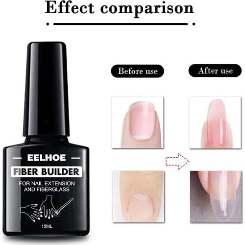 15ml 10pcs Nail Extension Gel Nail Extension Fiber Nail Fiber Glue Wrap Nails Stickers Silk Tool Gel Glass 15ml With Builde D2T3