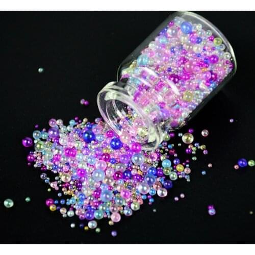 30g/lot Mixed Color NonPorous Glass Bead Birthday Wedding Table Vase Filler Crystal Bead Party Decor DIY Manicure Jewelry Making