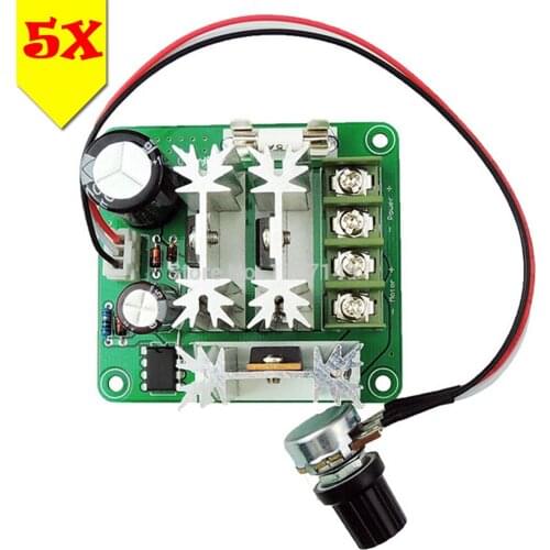 5pcs/lot DC Motor Speed Controller Adjustable Speed Governor PWM 1000W(max) 6-90V 15A(max) CCMHCN New Upgraded