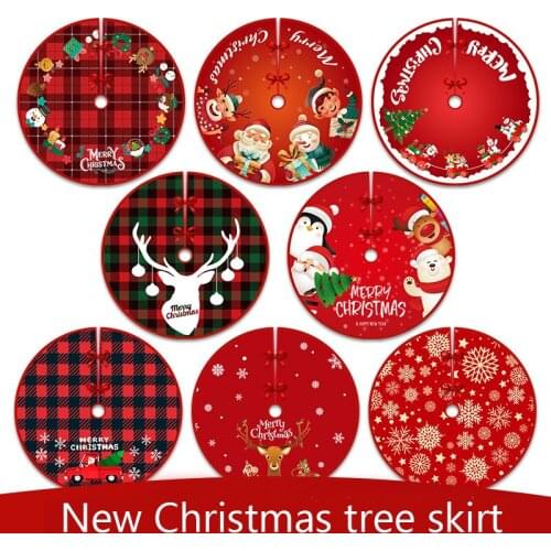 90cm Christmas Tree Skirt Carpet New Year Decorations Xmas Decoration Tree Skirt Ornaments Festive Party Supplies New Year Gift
