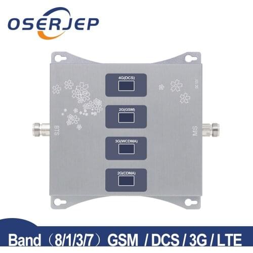 900/1800/2100/2600MHz 4-band cellular phone signal amplifier boost repeater